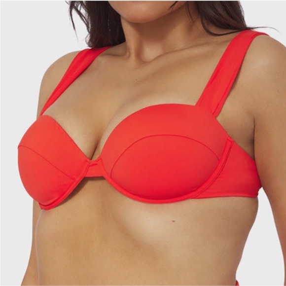 WEWOREWHAT Claudia Bikini Top in Spicy Orange - Picture 2 of 9